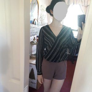 Dynamite Long Sleeve Striped Blouse